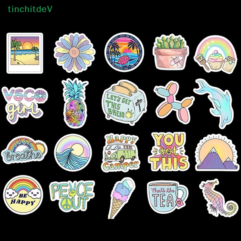 Bộ 50 Miếng Dán Chống Thấm Nước Chuyên Dụng Cho Bình Nước / Điện Thoại / Laptop