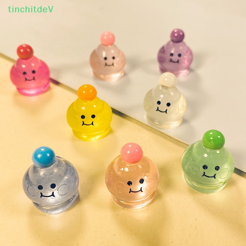 [TinchitdeV] Bộ 5 Đồ Trang Trí Xe Hơi Mini Bằng Nhựa Resin Màu Kẹo Phát Sáng Dễ Thương