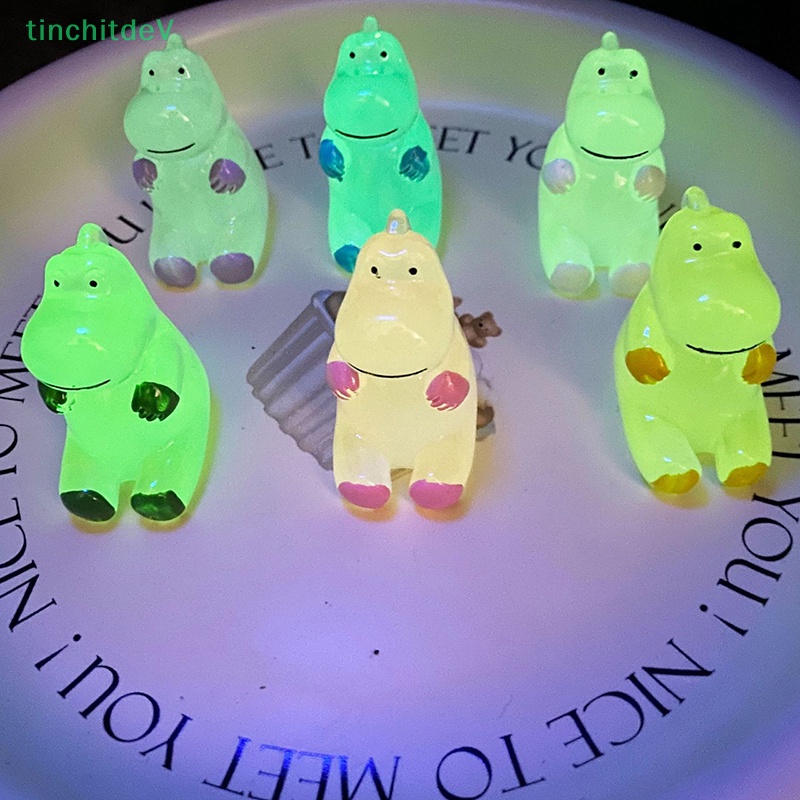 Bộ Phụ Kiện Trang Trí Xe Hơi Hình Mắt Khủng Long Hoạt Hình Mini Bằng Nhựa Phát Quang DIY