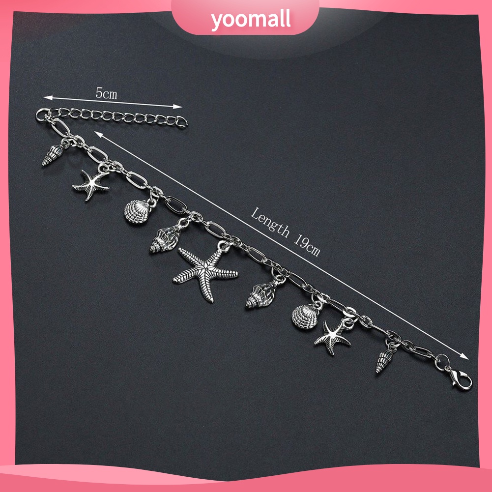 Lắc Chân Hợp Kim Mặt Hình Vỏ Sò / Sao Biển Thời Trang Cho Nữ