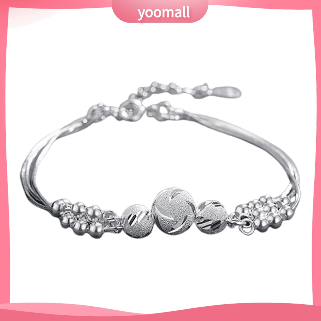 [YM] Vòng Tay Xỏ Hạt Ba Lớp Phong Cách Hàn Quốc Mặc Hàng Ngày Cho Nữ