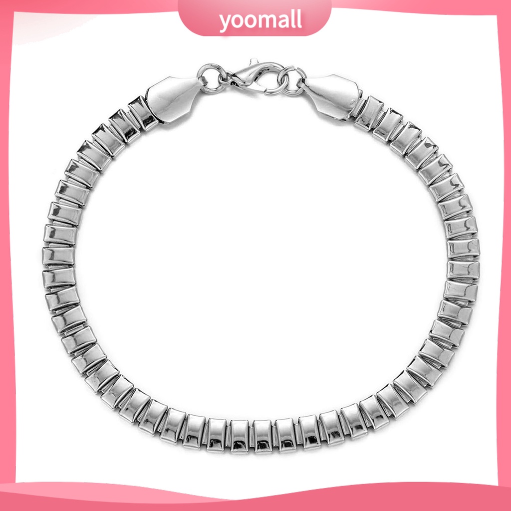 [YM] Vòng Đeo Tay Dạng Kẹp Tôm Hùm Bằng Thép Không Gỉ Bề Mặt Nhẵn Hình Rắn Đơn Giản Cá Tính Chống Rỉ Sét Trang