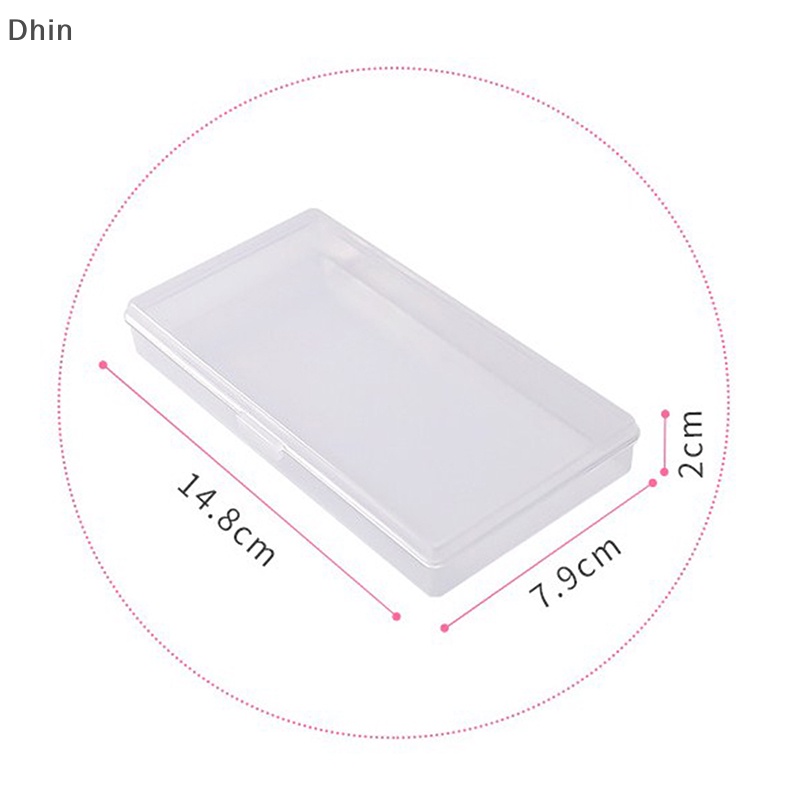 [Dhin] 1Pc Portable Waterproof Tape Stickers Storage Box Durable Plastic Transparent Desktop Stationery Organizer School Office Accessories COD