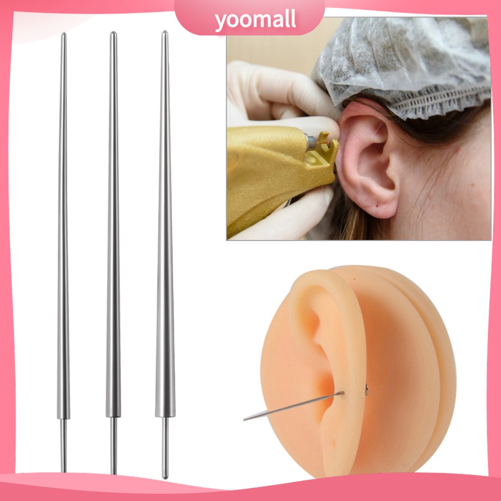 Bộ 3 Khuyên Xỏ Mũi / Tai / Mũi Bằng Thép Không Gỉ Độ Bền Cao Không Đau Có Thể Tái Sử Dụng
