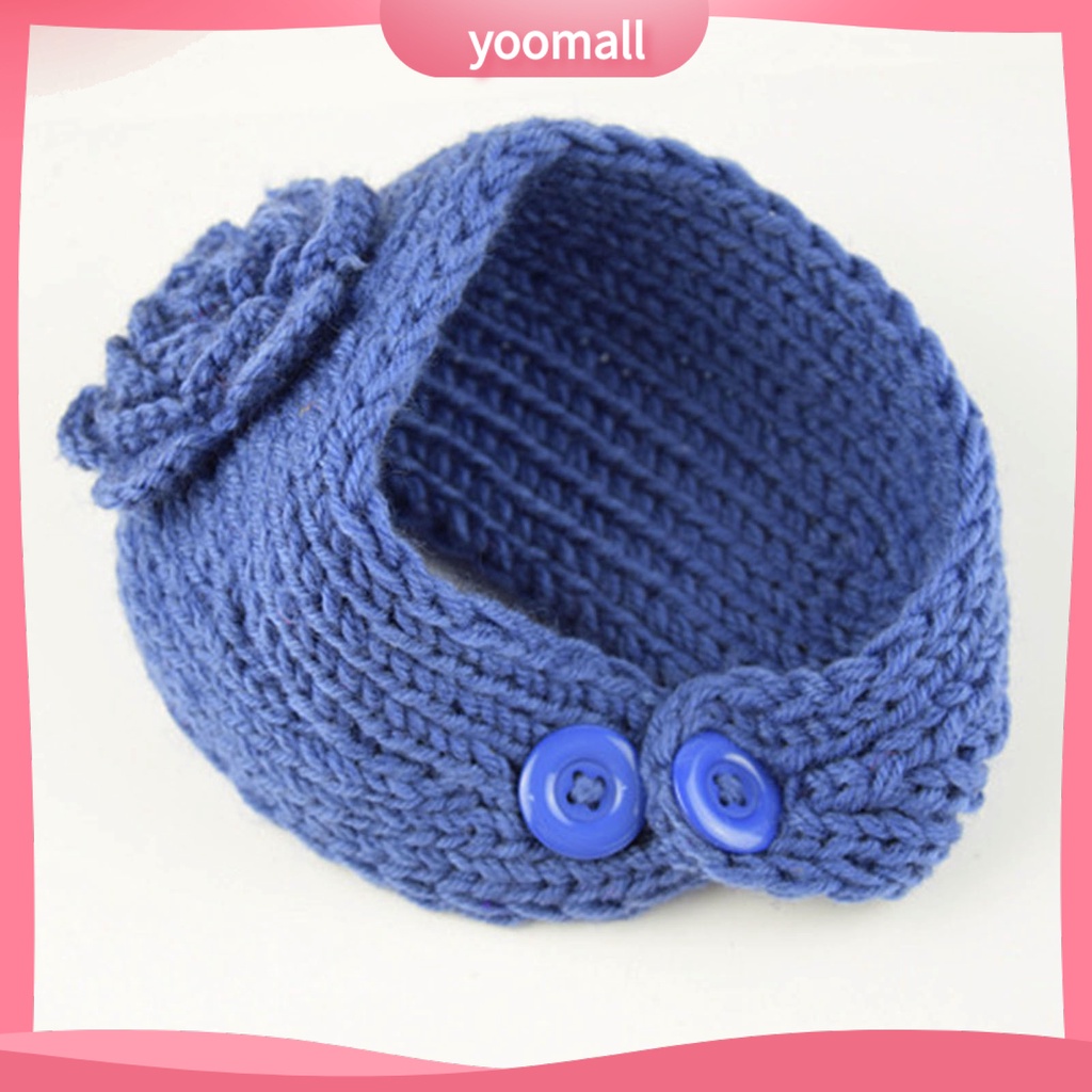 Băng Đô Dệt Kim Cài Nút Giữ Ấm Thoải Mái Cho Nữ