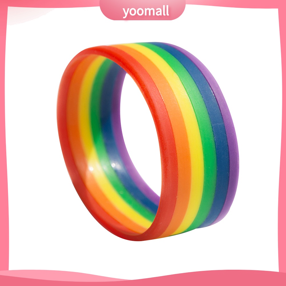 [YM] Vòng Tay Silicone Màu Cầu Vồng Cho Nam Và Nữ