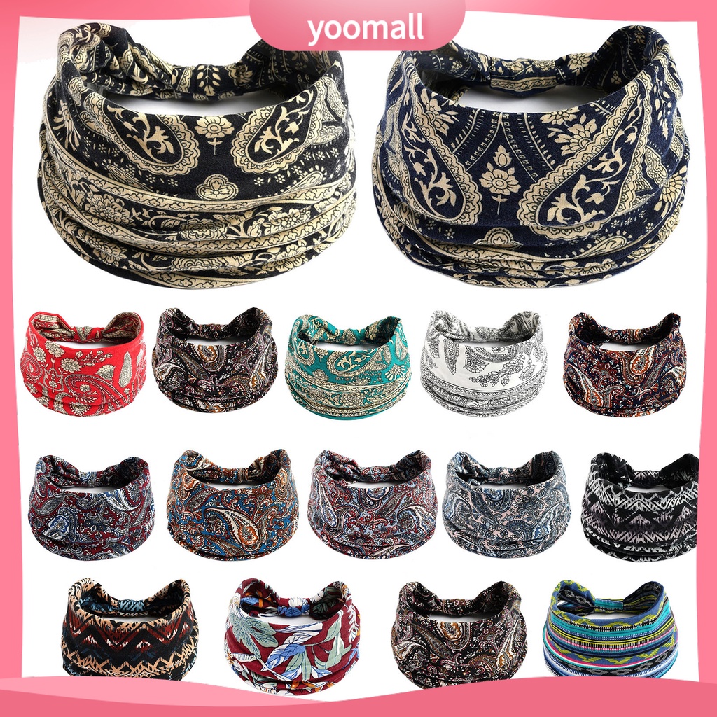 Băng Đô Thể Thao Thấm Hút Mồ Hôi Phong Cách Bohemia