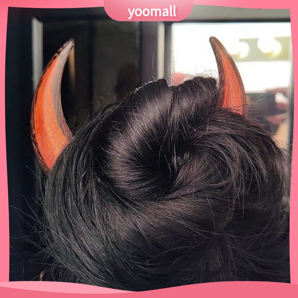 Trâm Cài Tóc Bằng Gỗ Hình Bán Nguyệt / Mặt Trăng Phong Cách Cổ Điển Thanh Lịch Dành Cho Nữ