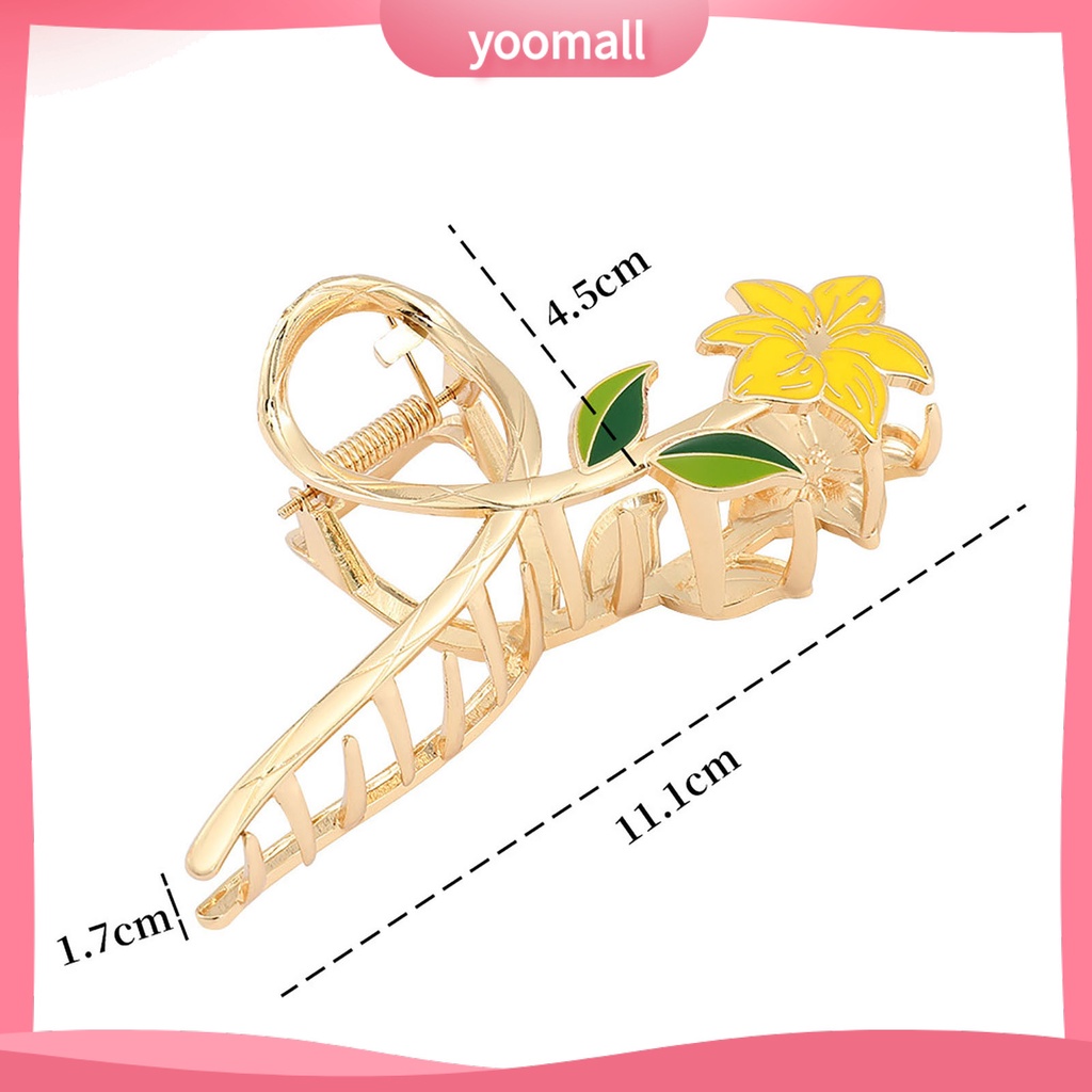 Kẹp Tóc Càng Cua Dạng Lò Xo Rỗng Bằng Hợp Kim Chống Rơi Tạo Kiểu Tóc Cho Nữ