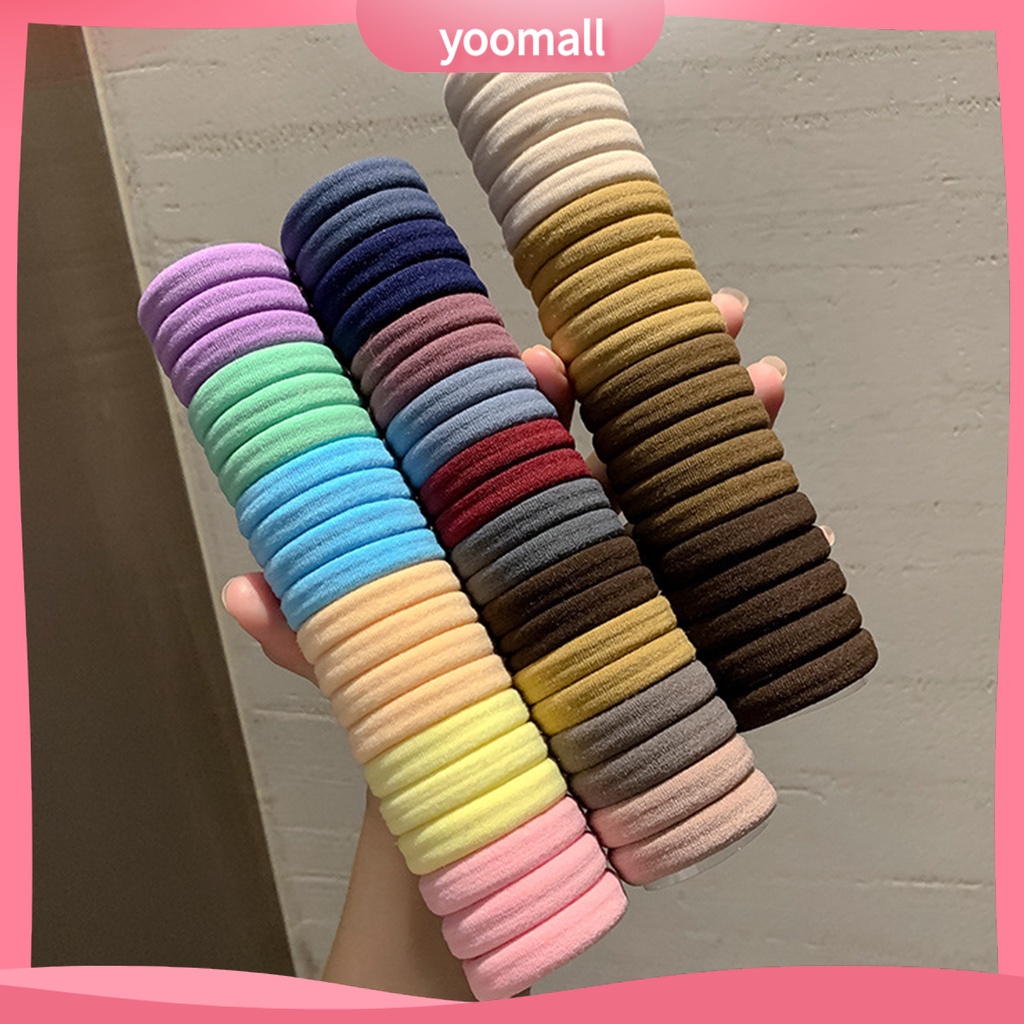 [YM] Set 20 Dây Buộc Tóc Cao Su Co Giãn Độ Đàn Hồi Cao Có Thể Tái Sử Dụng Cho Phái Nữ Hàng Ngày
