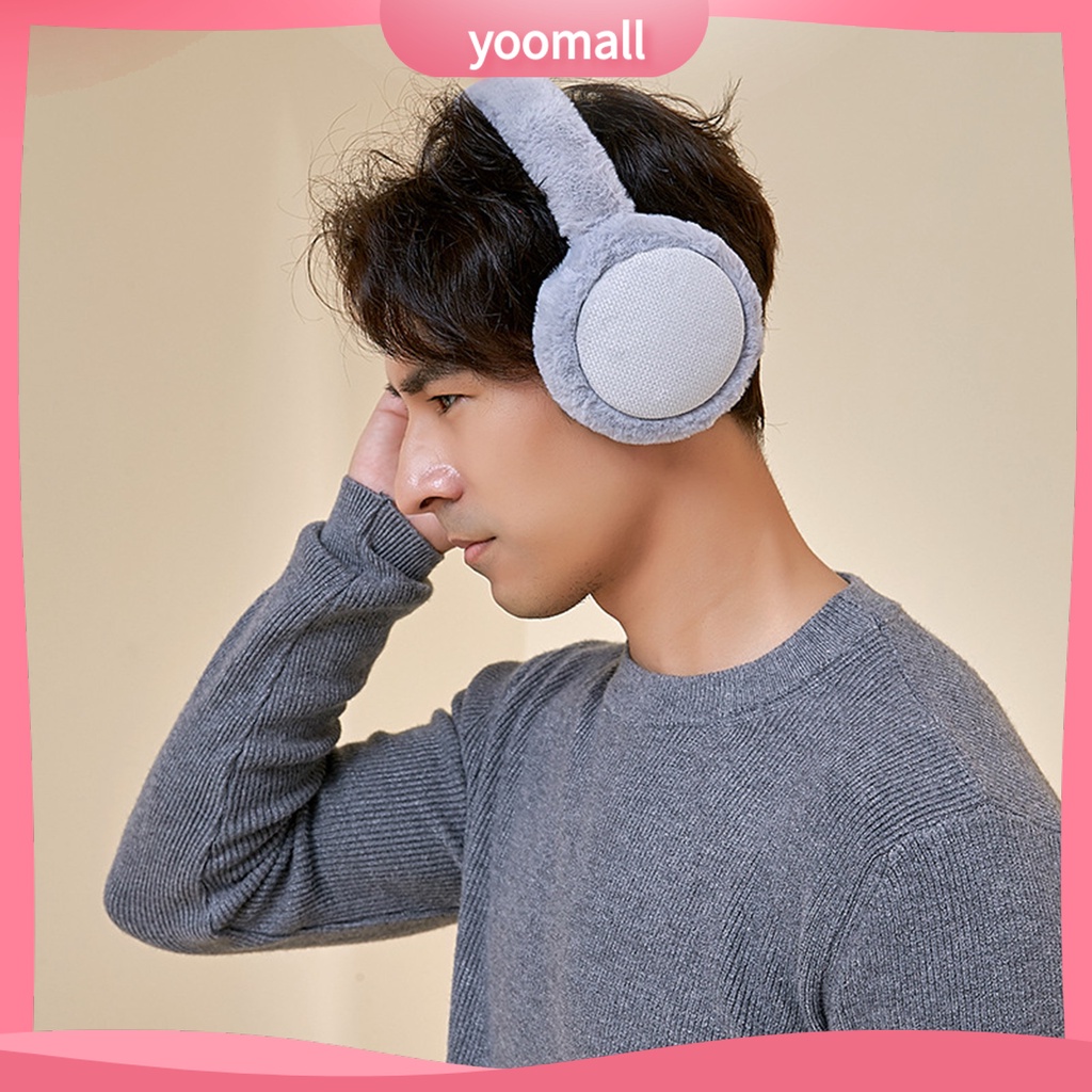 Bông Chụp Tai Giữ Ấm Chống Ngã Màu Sắc Trơn Co Giãn Tốt Có Thể Điều Chỉnh Dành Cho Nam Và Nữ
