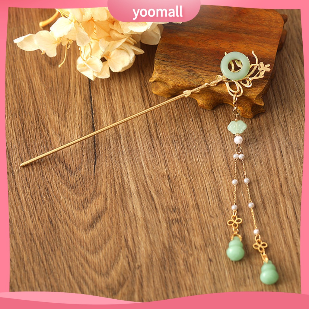 Trâm Cài Tóc Hình Chú Chim Đính Ngọc Trai Nhân Tạo Phối Tua Rua Phong Cách Cổ Điển