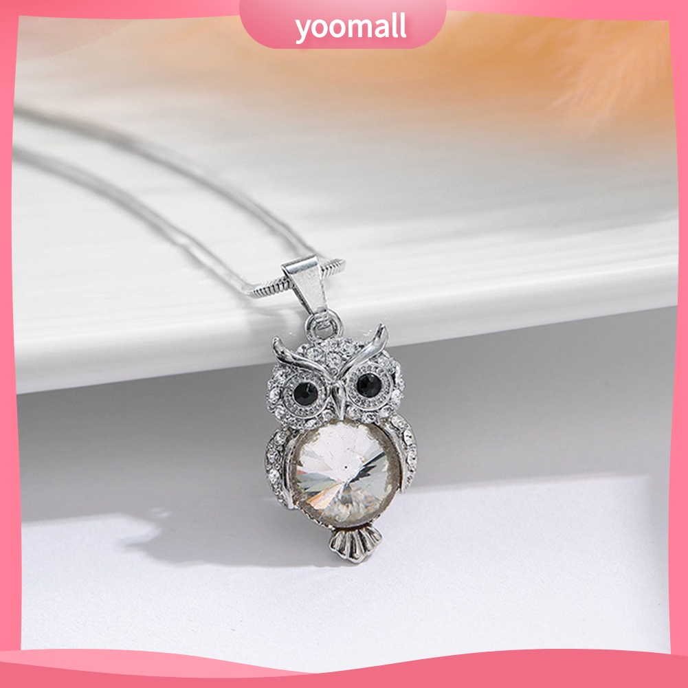 Vòng cổ Mặt Hình Cú Mèo Đính Đá Lấp Lánh Thời Trang Cho Nữ