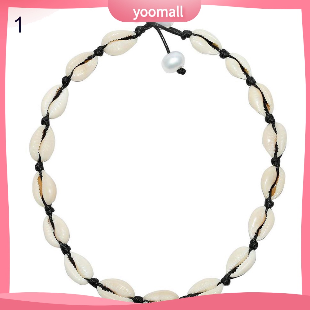 Vòng cổ / Lắc Chân Mặt Hình Vỏ Sò Đính Ngọc Trai Nhân Tạo Thời Trang Dành Cho Nữ