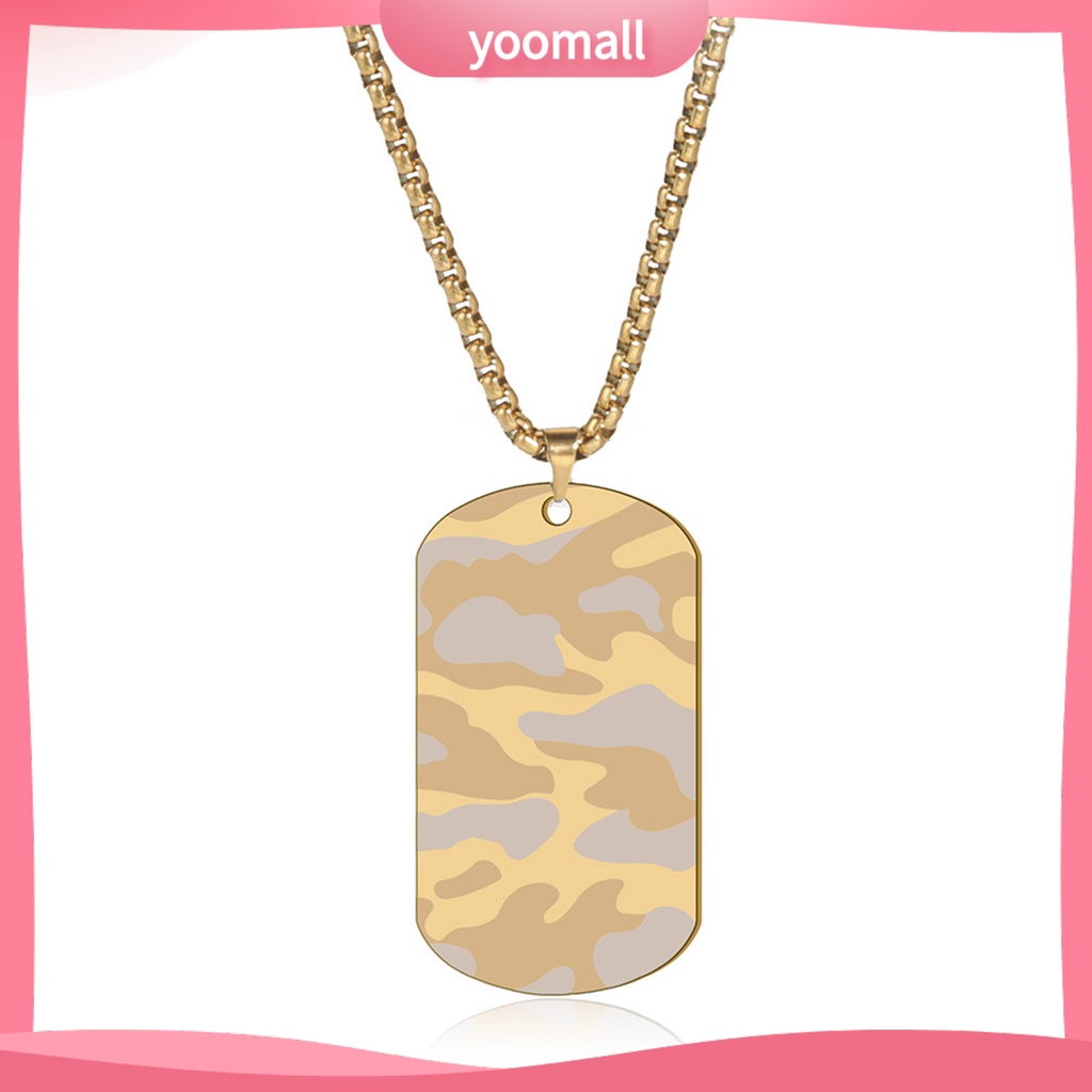 Vòng cổ Bằng Thép Không Gỉ Mạ Điện Họa Tiết Rằn Ri Phong Cách Hip Hop Thời Trang Cho Nam