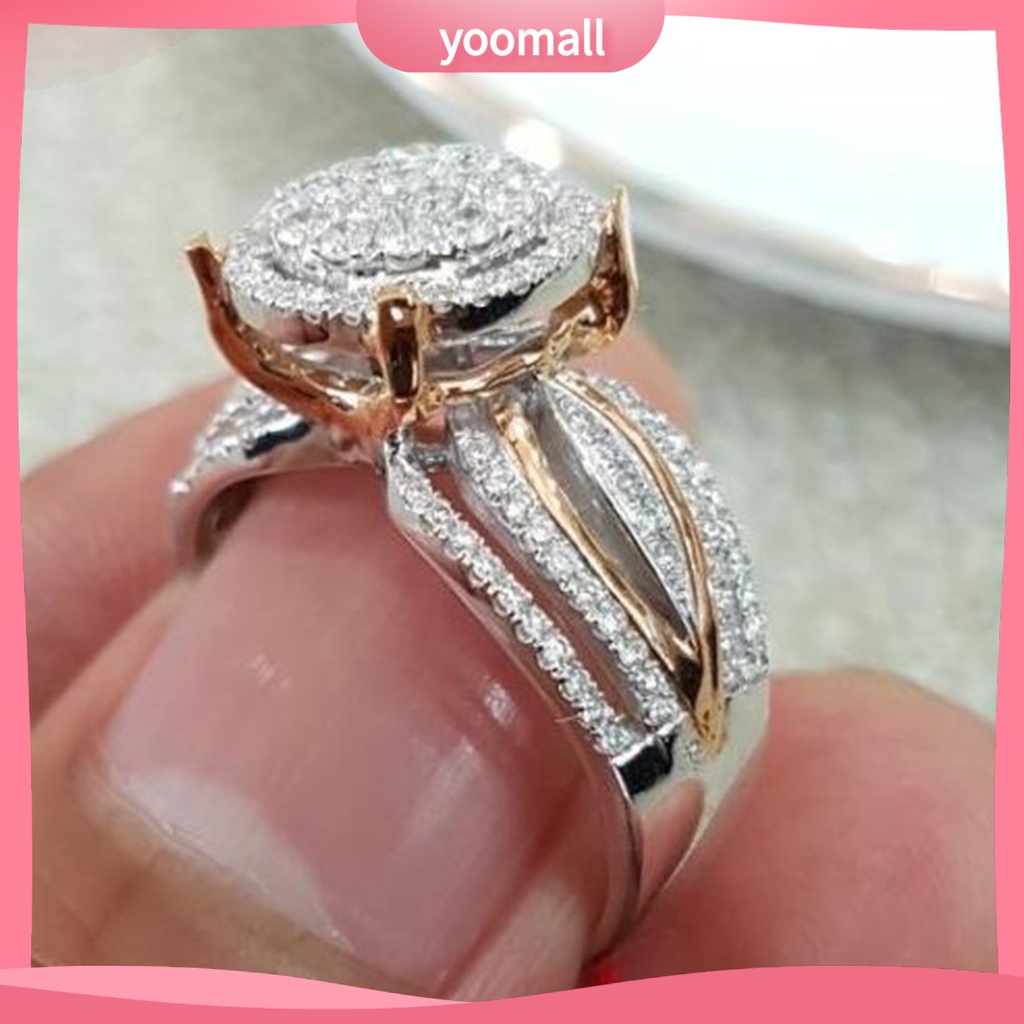 Nhẫn Đính Đá Nhiều Lớp Không Phai Màu Khối Lượng Nhẹ Thời Trang Cho Nữ