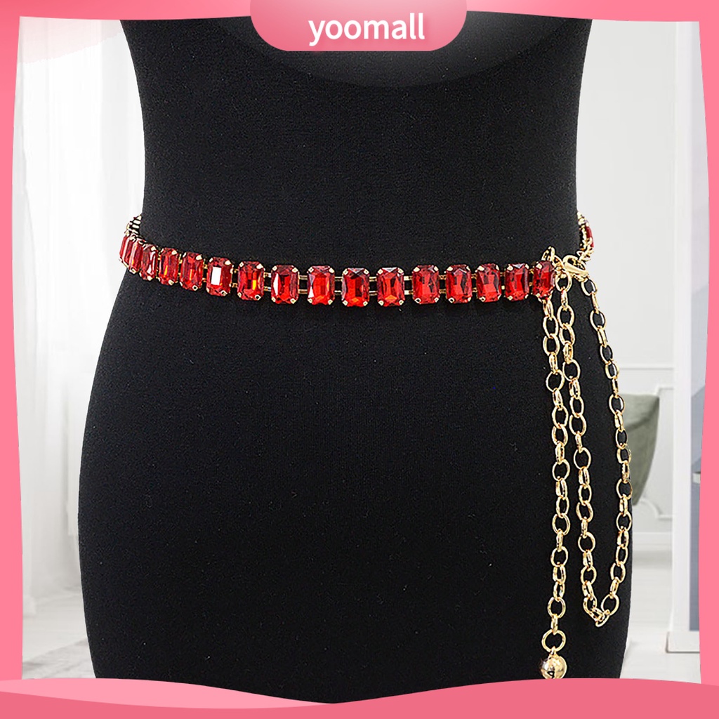 [YM] Dây Xích Thắt Lưng Mạ Vàng Bóng Thanh Lịch Gợi Cảm Sang Trọng Màu Sắc Tinh Khiết Lấp Lánh Phụ Kiện Mặc Hàng Ngày Cho