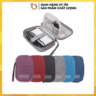 Túi đựng phụ kiện điện thoại, túi công nghệ,  cáp sạc tai nghe, túi đựng sạc dựng phòng tiện lợi (19x12x3.5 cm)