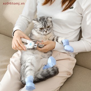 Bộ 4 Giày Bốt Cao Su Đi Mưa Chống Trượt Không Thấm Nước xo94itomj Cho Thú Cưng