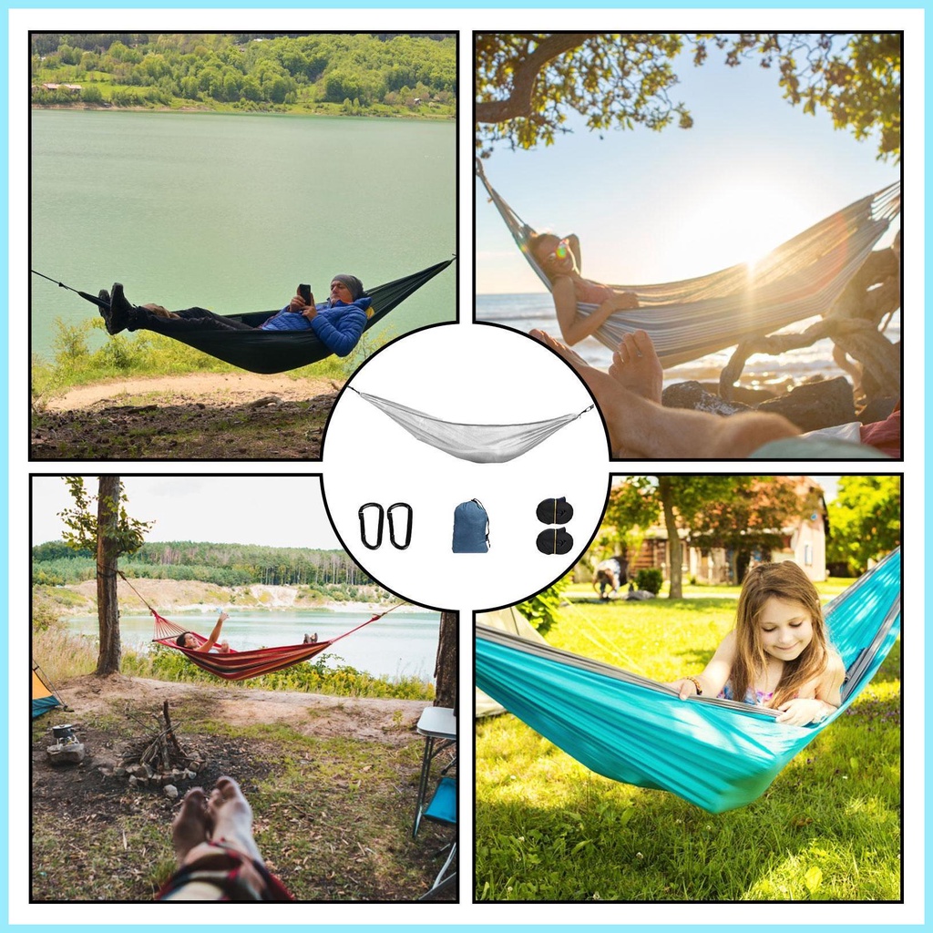Võng Lưới Đơn / Đôi Chịu Lực Tốt Tiện Dụng Mang Theo Du Lịch Cắm Trại