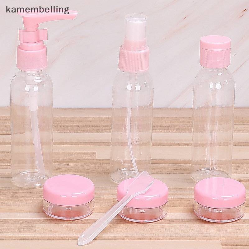 Kamembelling Set 7 Chai Rỗng Chiết Mỹ Phẩm Mang Đi Du Lịch Tiện Lợi