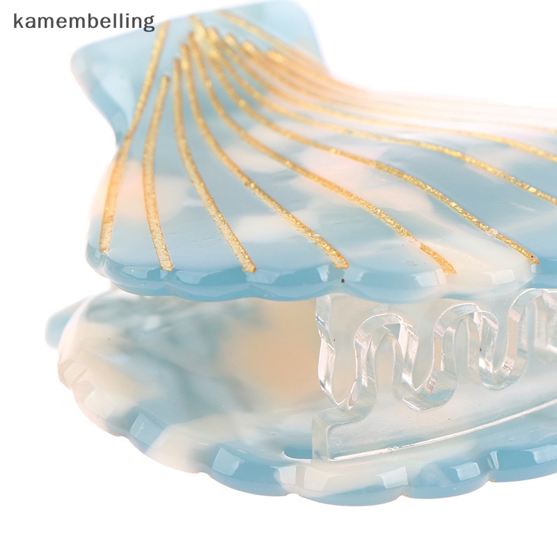 Kẹp Tóc Hình Vỏ Sò Bằng Nhựa Acrylic 1 Cái Cho Nữ