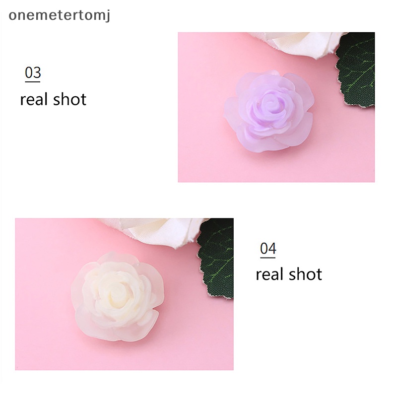 Set 10 Hạt Đá Nhựa Hình Hoa Hồng 20mm Dùng Làm Trang Sức Thủ Công DIY