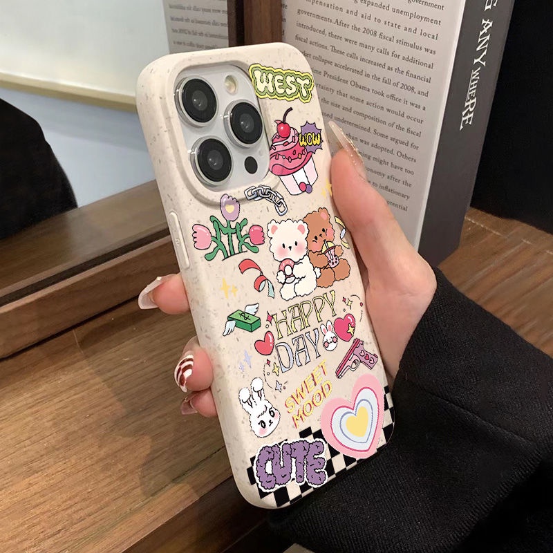 Ốp Điện Thoại Mềm Chống Sốc Hình Gấu Dễ Thương BF0L Cho Apple Iphone 14promax 13117iPhone128p