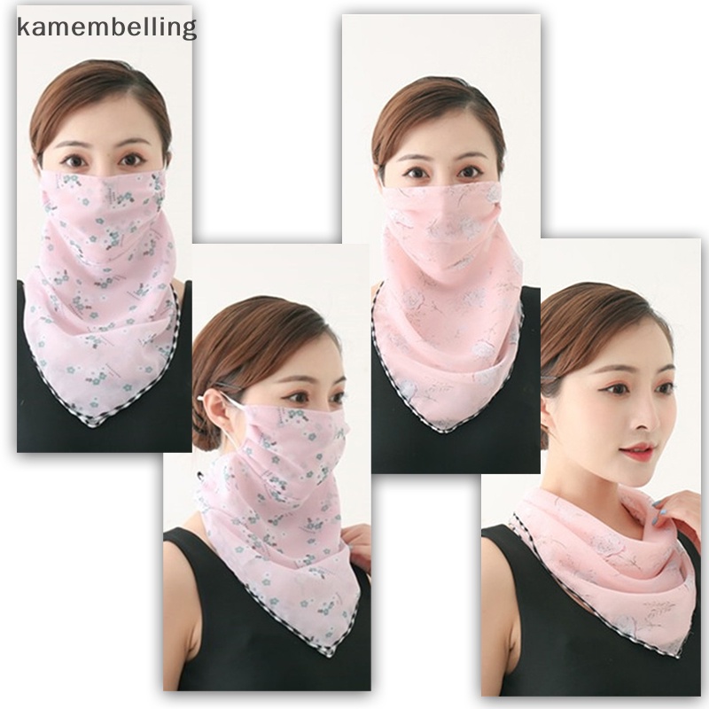 Kamembelling 1 Khẩu Trang Chống Nắng Chống Bụi Bằng Lụa Cho Nữ