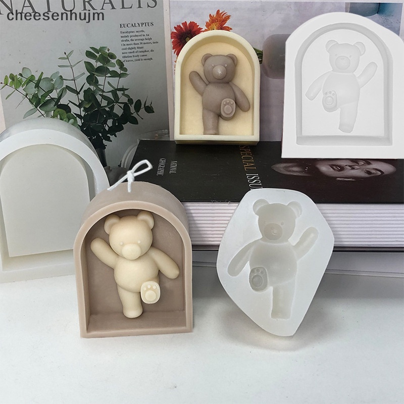 Khuôn Silicon Hình Gấu 3D Dễ Thương Dùng Làm Hương Thơm Diy