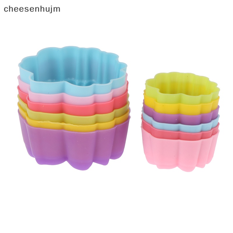 Set 5 Khuôn Silicon Làm Bánh Muffin 3 / 5cm Không Tái Sử Dụng Tiện Lợi