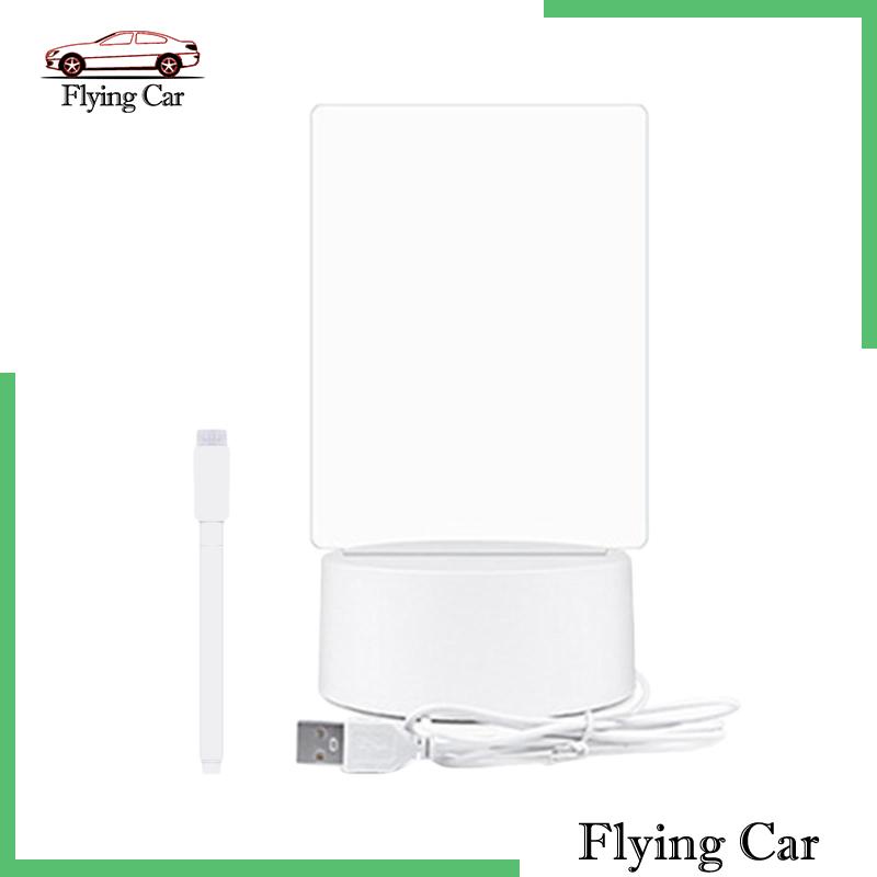 Bảng Viết Có Đèn LED Và Giá Đỡ Ghi Chú Bằng Acrylic Trong Suốt Tiện Dụng Cho Trường Học / Quán Bar