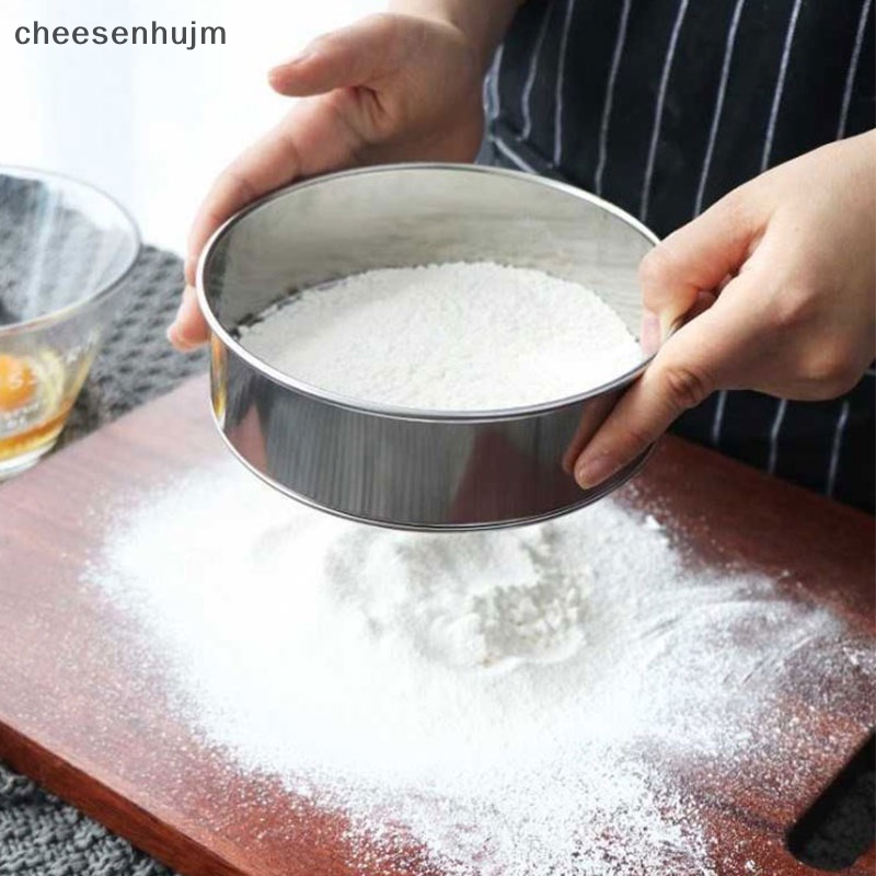 Rây Lưới Tròn Lọc Bột Bằng Thép Không Gỉ Tiện Dụng Cho Nhà Bếp