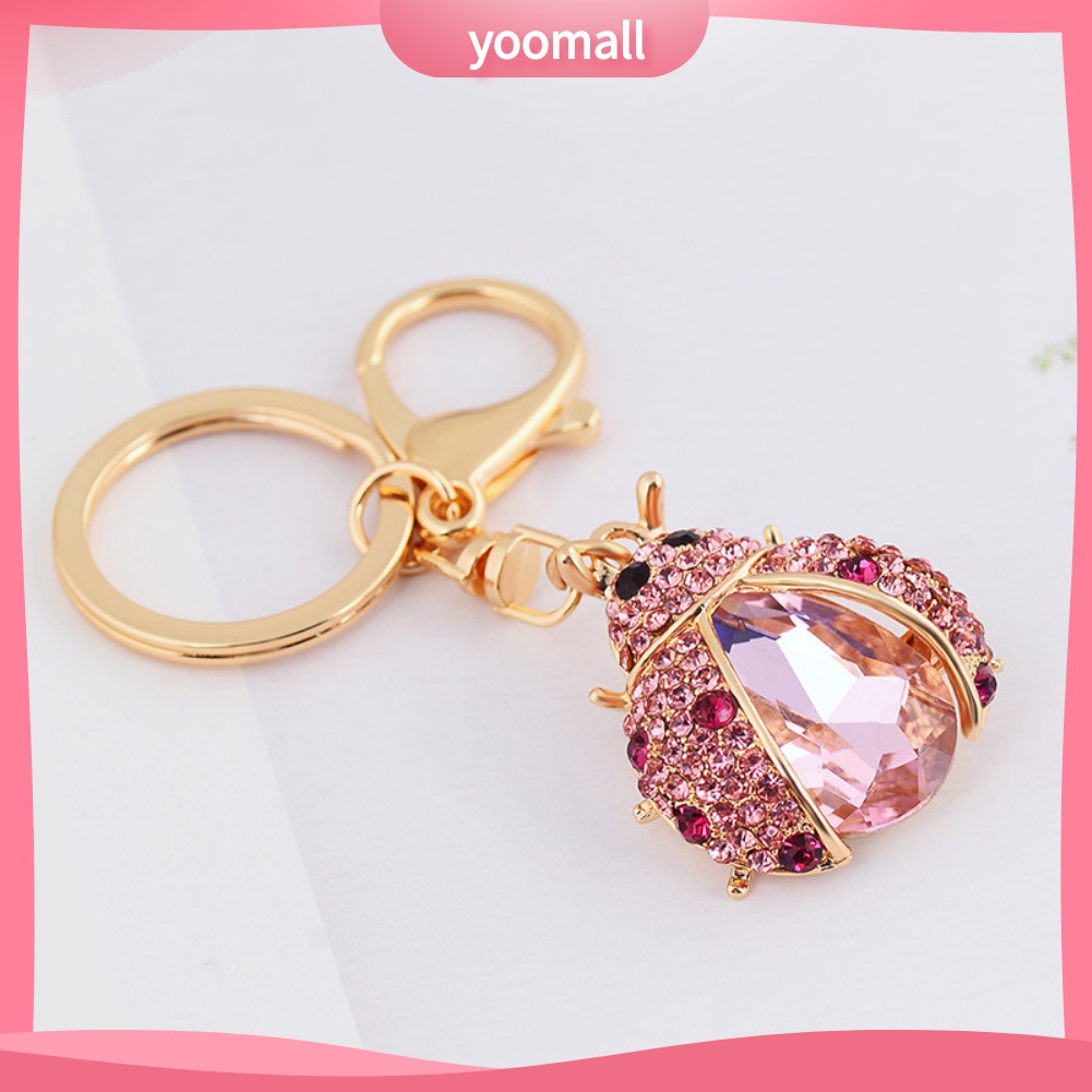 Móc Khóa Hình Bọ Rùa Đính Đá Dễ Thương