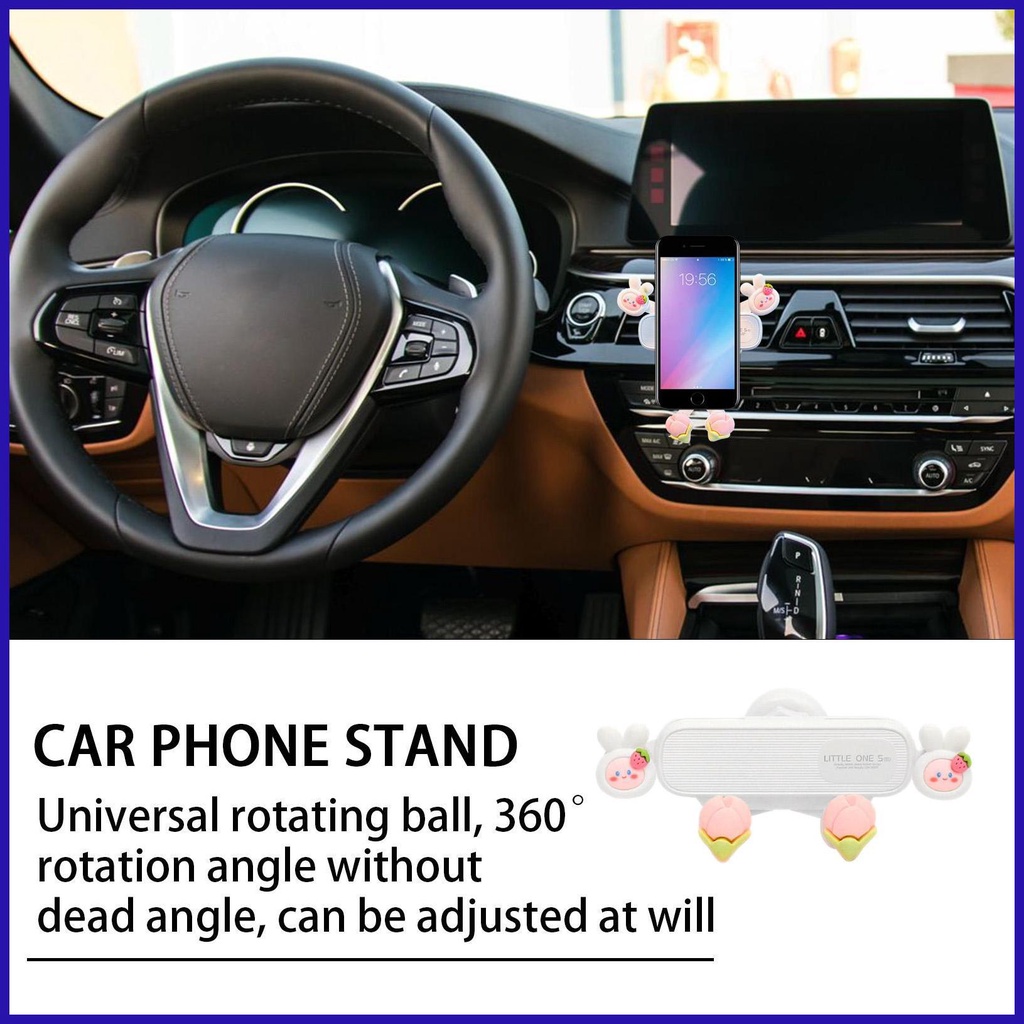 Giá Đỡ Điện Thoại Họa Tiết Hoạt Hình Có Thể Xoay 360 Độ Cho Xe Hơi