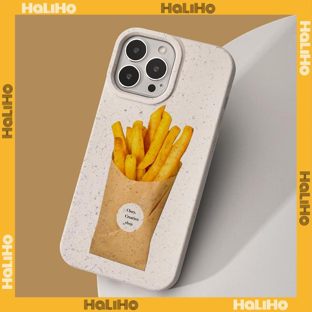 Ốp lưng iPhone 11 Ốp lưng có thể phân hủy Thân thiện với môi trường Mịn màng Bảo vệ thoải mái Bữa ăn khoai tây chiên lớn thơm ngon dễ thương Tương thích với iPhone 14 Pro max 13 Pro max 12 Pro Max 11 xr xs max 7 8
