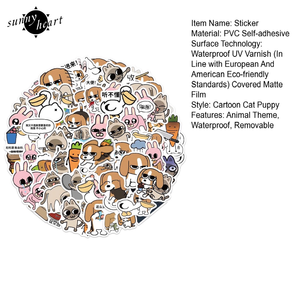 Sunnyheart Bộ 73 Miếng Dán Hình Dán Tuyệt Vời Cho Bình Nước / Laptop / Xe Hơi / Ván Trượt / Máy Tính / Sổ Lưu Niệm / Xe Đạp / Trường Học