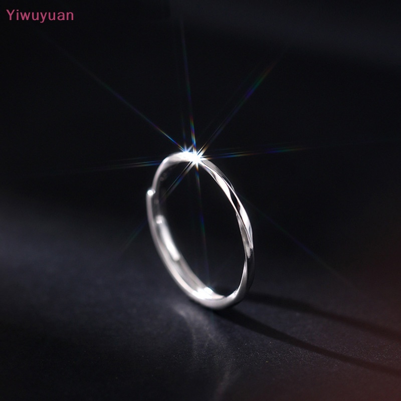 < Yiwuyuan > Nhẫn Thời Trang Ins Đơn Giản Không Phai Màu Bạc Dễ Phối Đồ Trang Sức Đám Cưới Dành Cho Nữ