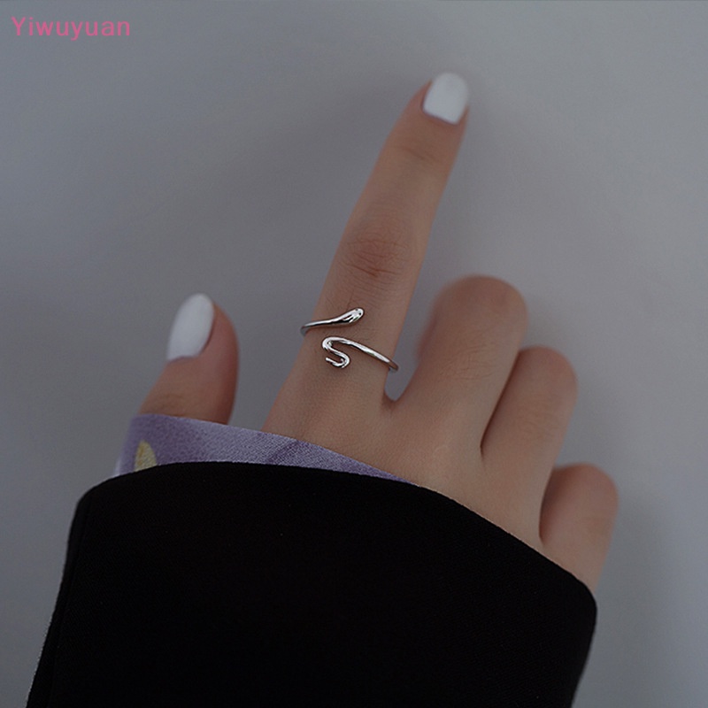 < Yiwuyuan > Nhẫn Cảm Giác Thiết Kế Hình Rắn Nhỏ Tinh Tế Và Đơn Giản Có Thể Điều Chỉnh Dành Cho Nữ Mới