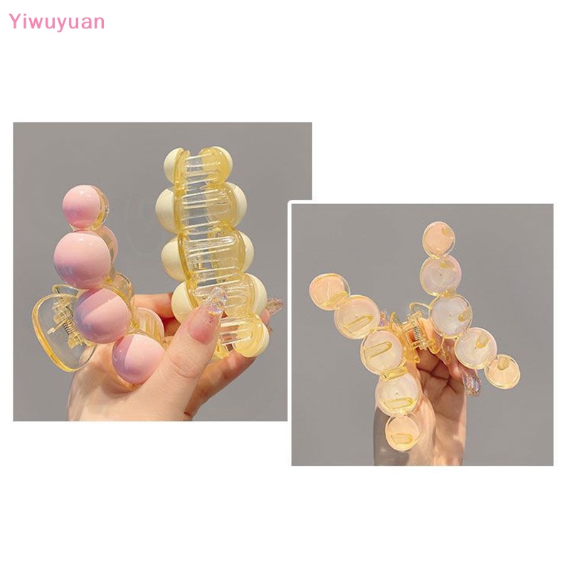 Kẹp Tóc Càng Cua / Cá Mập Bằng Acrylic Đính Ngọc Trai Dễ Thương Phong Cách Hàn Quốc Cho Nữ