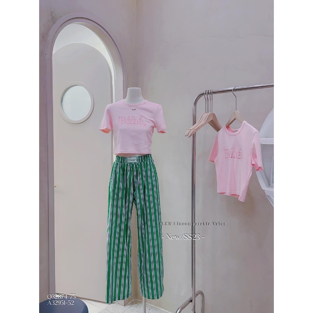 Áo phông crop.top thêu bé.be