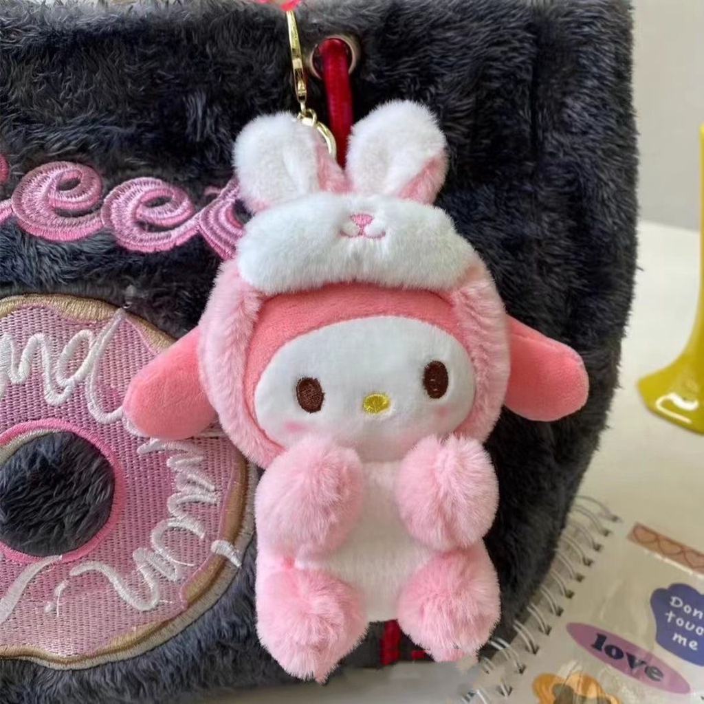 Móc Khóa Thỏ Nhồi Bông Dễ Thương Phong Cách Sanrio Nhật Bản