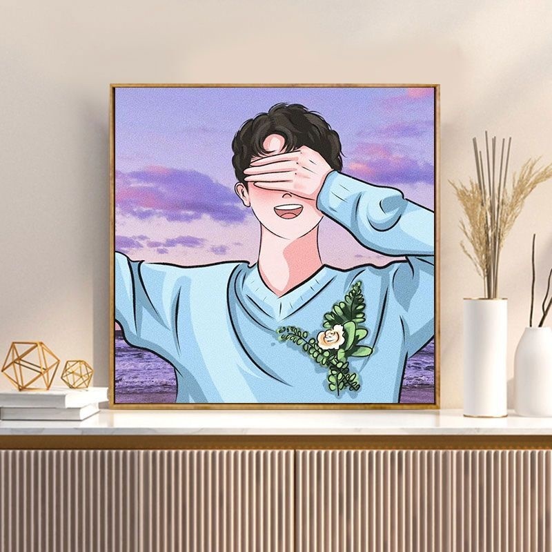 Bộ Tranh Sơn Dầu Kỹ Thuật Số Tự Vẽ 30 * 30cm 30 * 30cm Trang Trí Phòng Khách