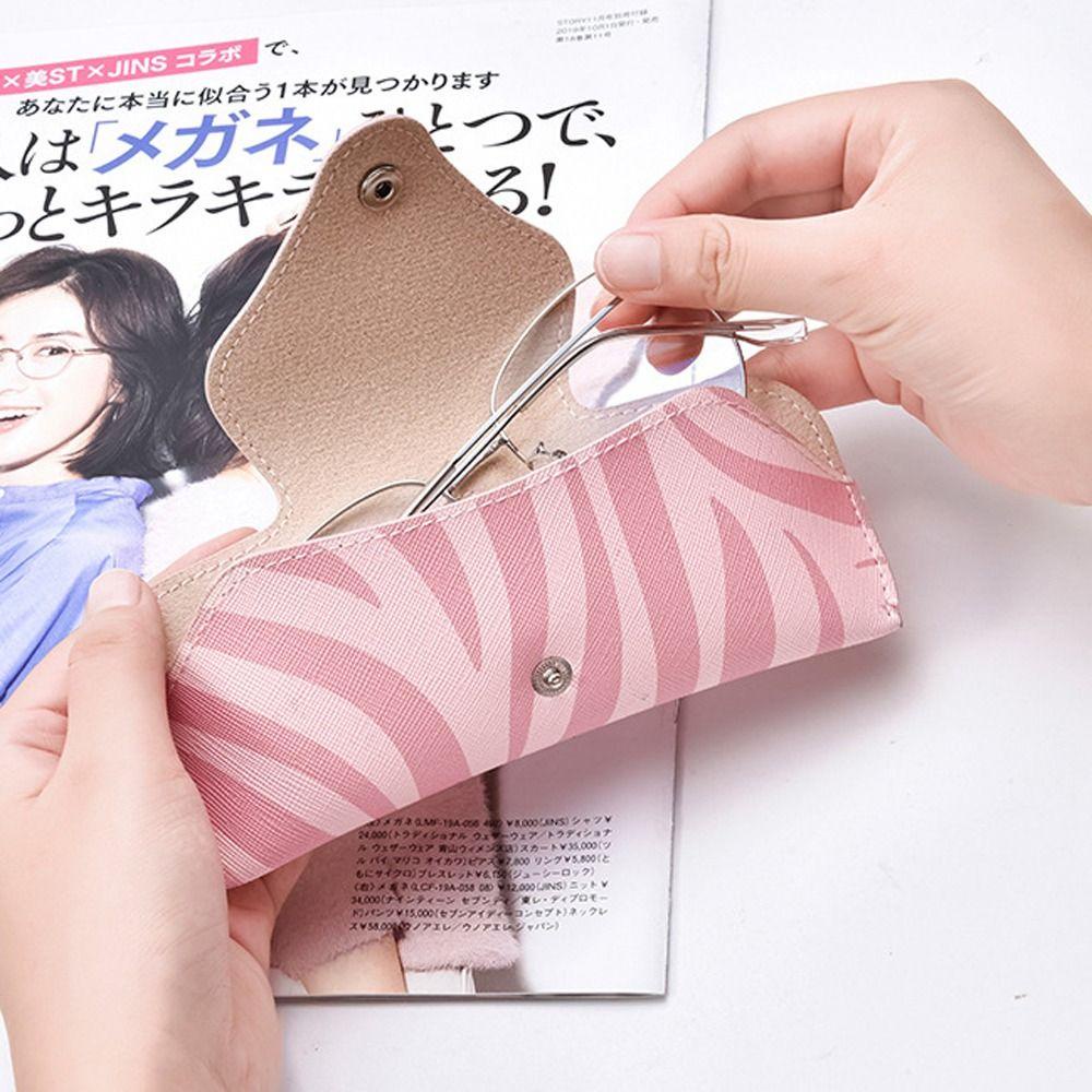 Túi Da PU Lót Nhung Mềm Mại Họa Tiết Kẻ Sọc Kèm Dây Đeo Thanh Lịch Phong Cách Hàn Quốc Cho Nam / Nữ