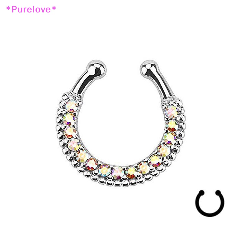 Khuyên Mũi Không Cần Xỏ Lỗ Đính Pha Lê Nhân Tạo Thời Trang Mới