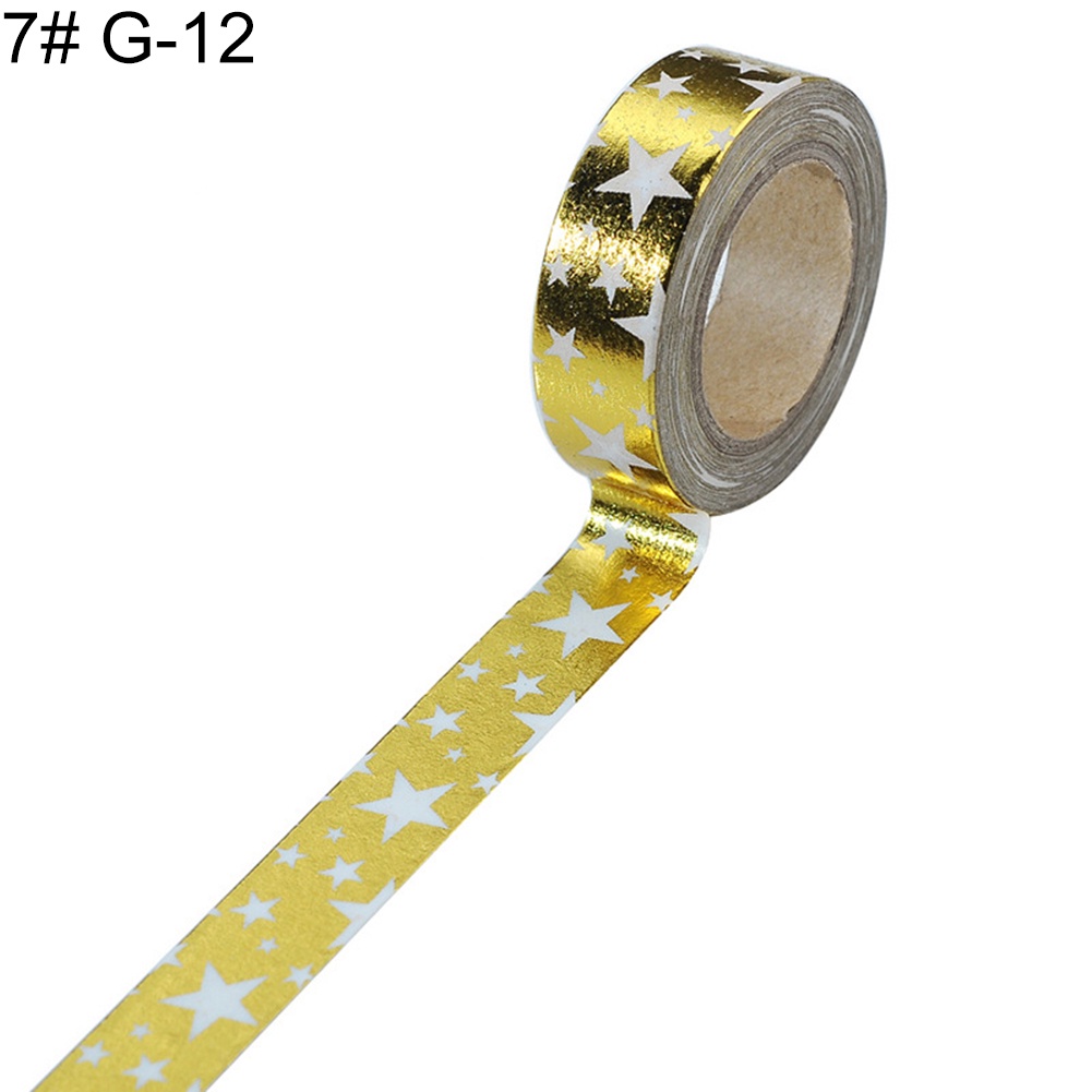 Cuộn Băng Lá Vàng 10mx15mm Chuyên Dụng Cho Trang Trí Sổ