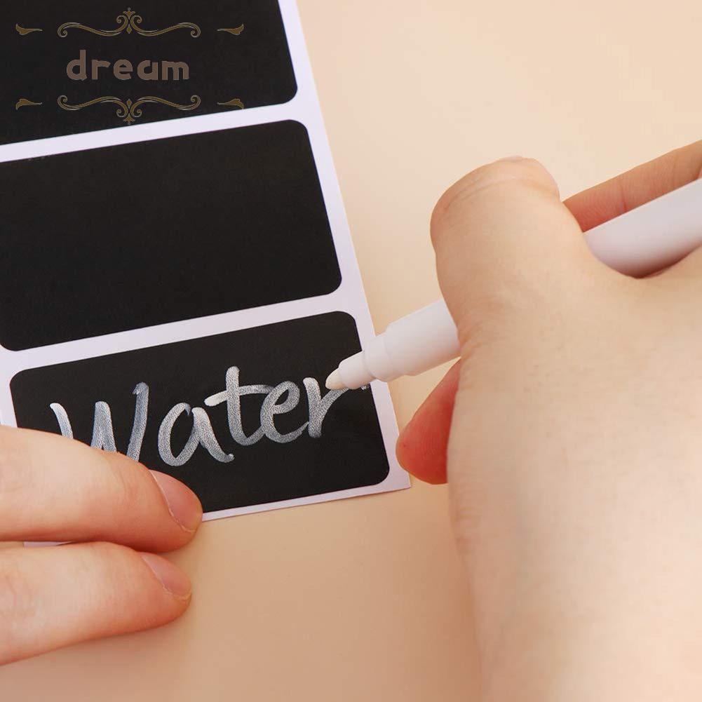【DREAMLIFE】Sticker Labels Chalkboard Craft Kitchen Jar Removable Blackboard Chalk