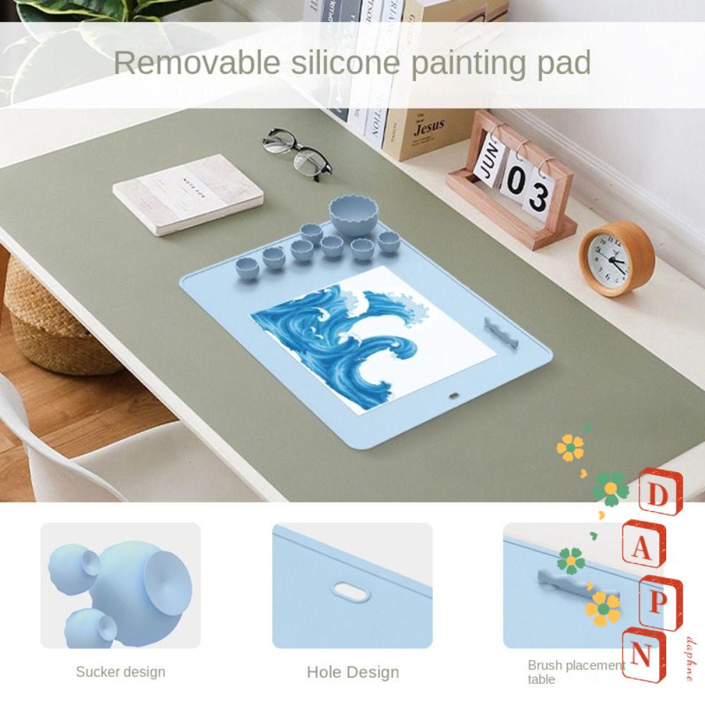 Daphs Thảm Silicon Vẽ Màu Nước Chống Dính Kèm Giá Đỡ Tiện Dụng
