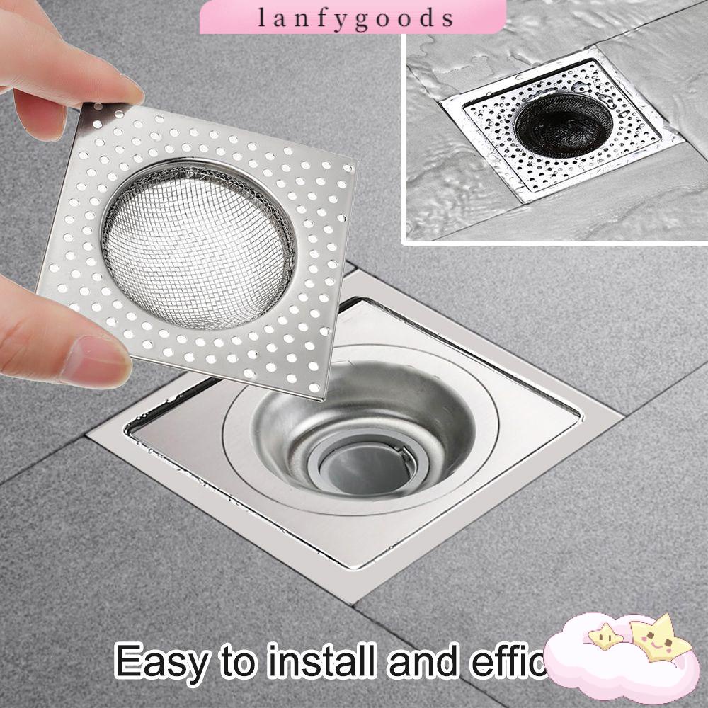 Lưới Lọc Tóc Chống Tắc Nghẽn Bằng Thép Không Gỉ Nâng Cấp Cho Sàn Nhà