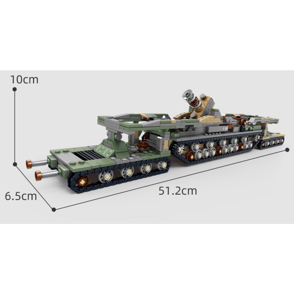 Set 1475 Mô Hình Xe Tăng MOC WW2 8 Trong 1 Karl Cannon T34 T38 Stug Tiger M4 Sherman M26 KV1 Mới